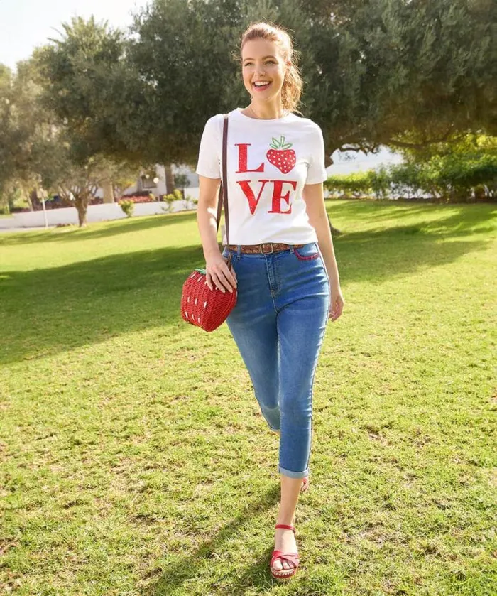 Joe Browns Tops Tunics and Blouses Women All The Love Tee White Joe Browns Tops Tunics and Blouses Women All The Love Tee White