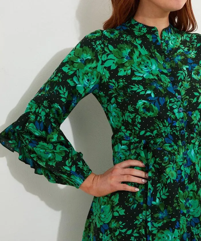 Joe Browns Tops Tunics and Blouses Women Winter Florals Tunic Dress Green Joe Browns Tops Tunics and Blouses Women Winter Florals Tunic Dress Green