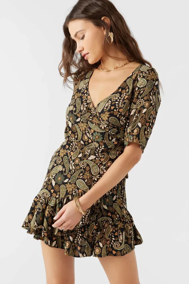 JORGIE WRAP DRESS Black Women O039NEILL Clothing