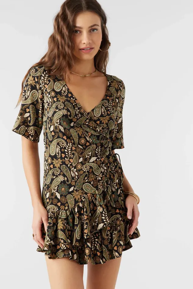 JORGIE WRAP DRESS Black Women O039NEILL Clothing