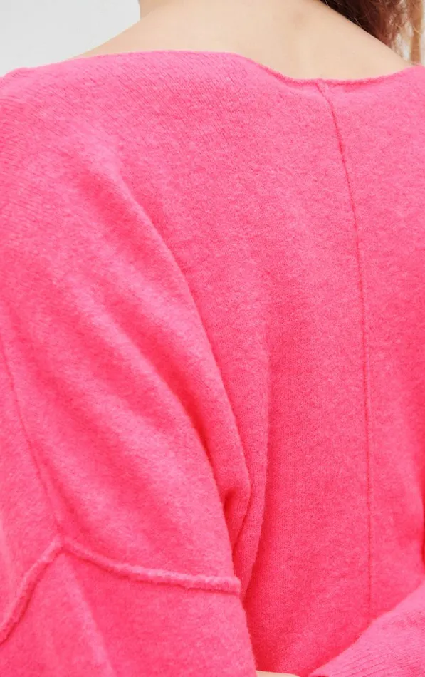 Jumper Damsville Fluo Pink Women American Vintage Jumpers and Cardigans