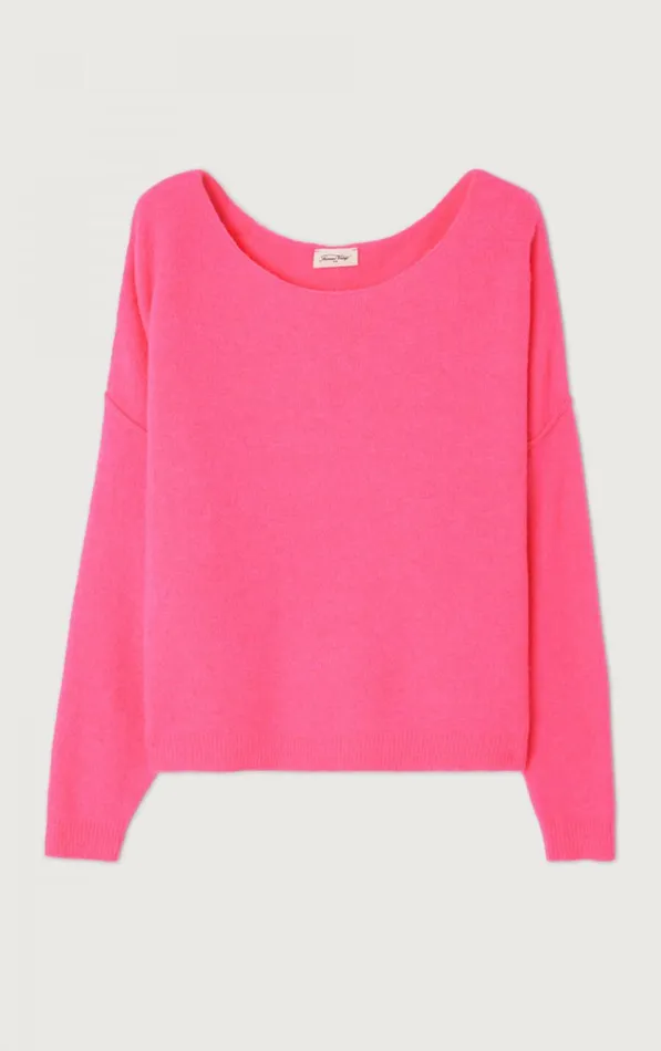 Jumper Damsville Fluo Pink Women American Vintage Jumpers and Cardigans