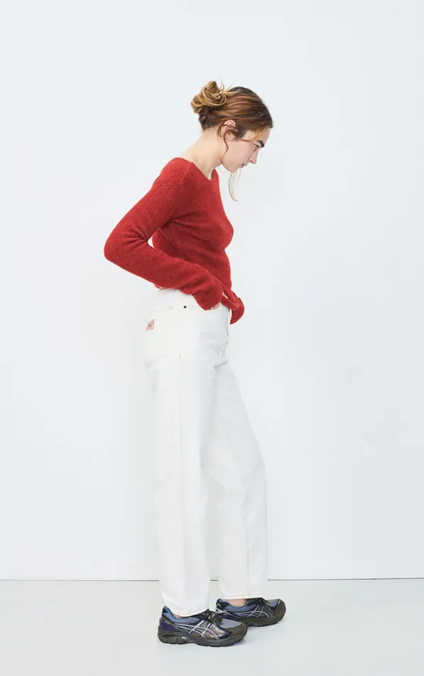 Jumper East Melange Burgundy Women American Vintage Jumpers and Cardigans Jumper East Melange Burgundy Women American Vintage Jumpers and Cardigans