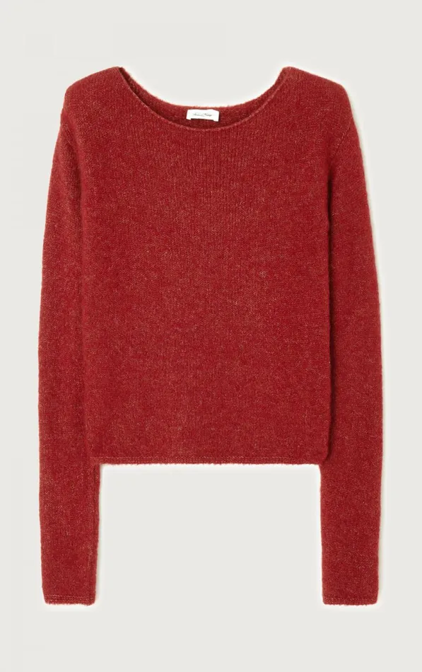 Jumper East Melange Burgundy Women American Vintage Jumpers and Cardigans Jumper East Melange Burgundy Women American Vintage Jumpers and Cardigans