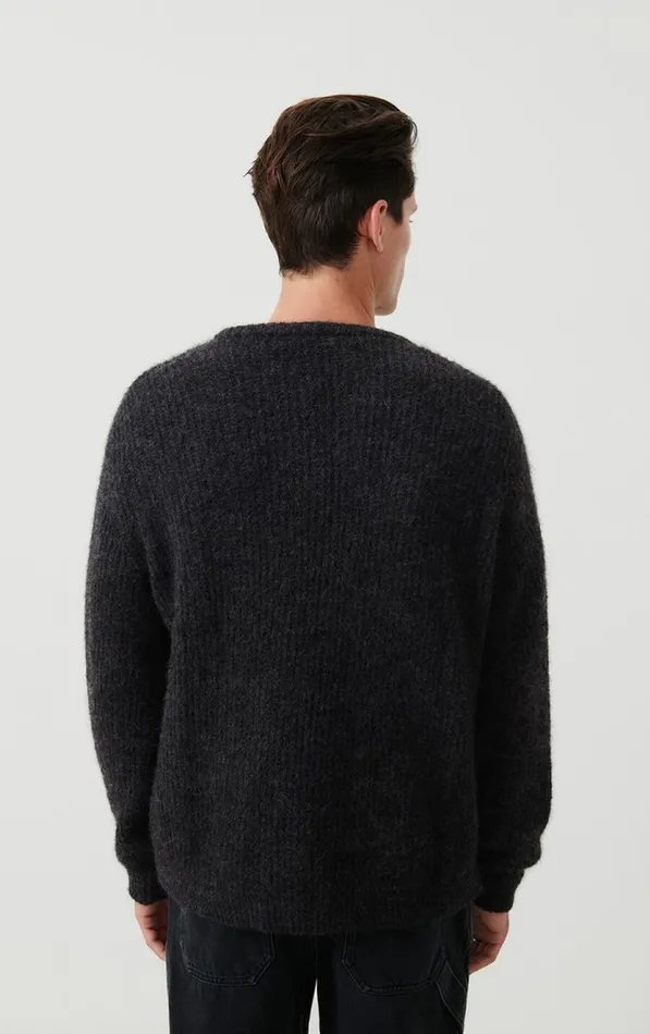 Jumper East Melange Charcoal Men American Vintage Jumpers and Cardigans Jumper East Melange Charcoal Men American Vintage Jumpers and Cardigans