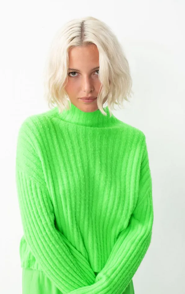 Jumper Falyday Flashy Green Women American Vintage Jumpers and Cardigans