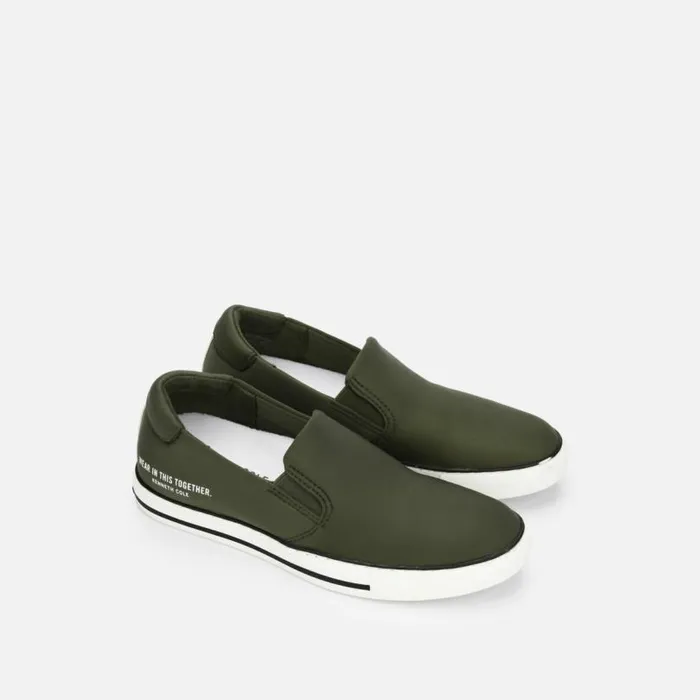 Kam Stripe Slip On Witt Olive Women Kenneth Cole Sneakers