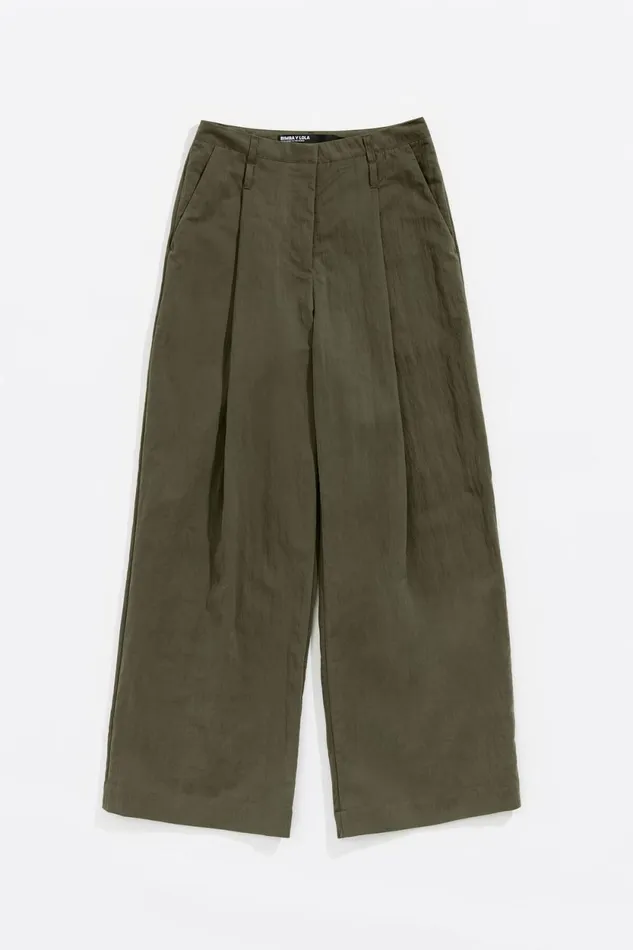Khaki Bellbottom Trousers With Darts Khaki Women Bimba Y Lola Trousers Khaki Bellbottom Trousers With Darts Khaki Women Bimba Y Lola Trousers