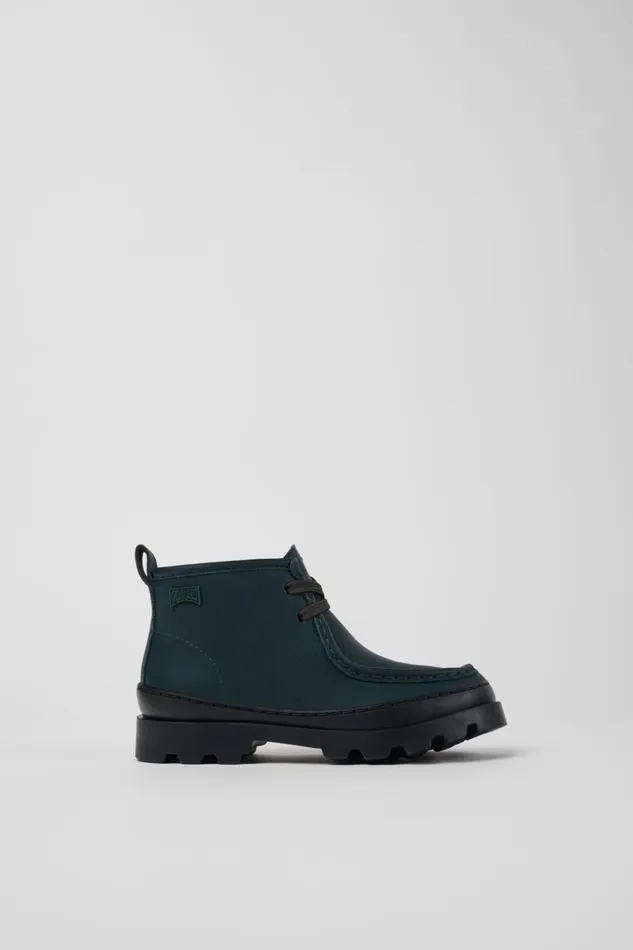 Kids Brutus Green Leather Ankle Boots For Kids Camper Boots Kids Brutus Green Leather Ankle Boots For Kids Camper Boots