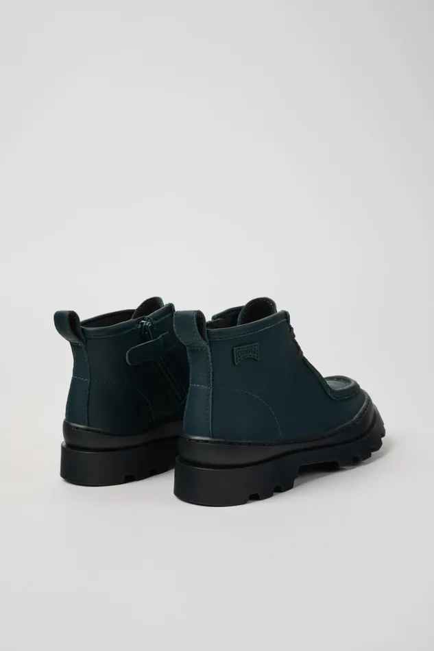 Kids Brutus Green Leather Ankle Boots For Kids Camper Boots Kids Brutus Green Leather Ankle Boots For Kids Camper Boots