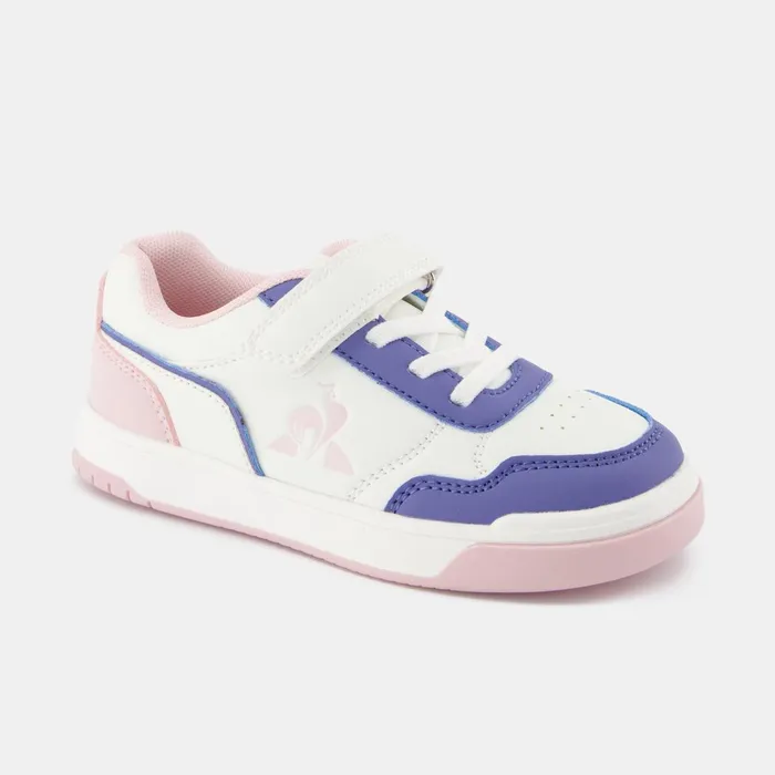 Kids Le Coq Sportif Kid CHAUSSURES ENFANT Shoes LCS COURT BREAKER GIRL PS Kids Optical Whitepurple