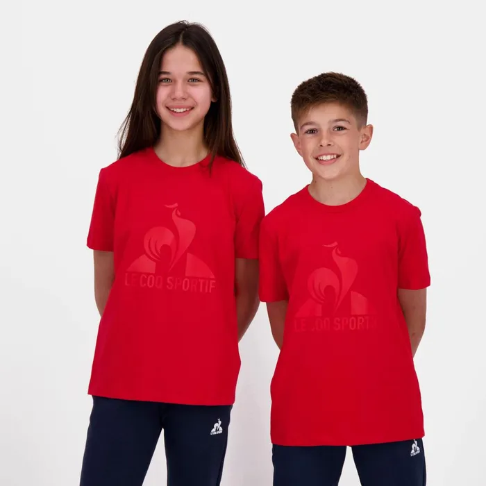 Kids Le Coq Sportif Tshirts Essentiels Tshirt Enfant Pur Rouge