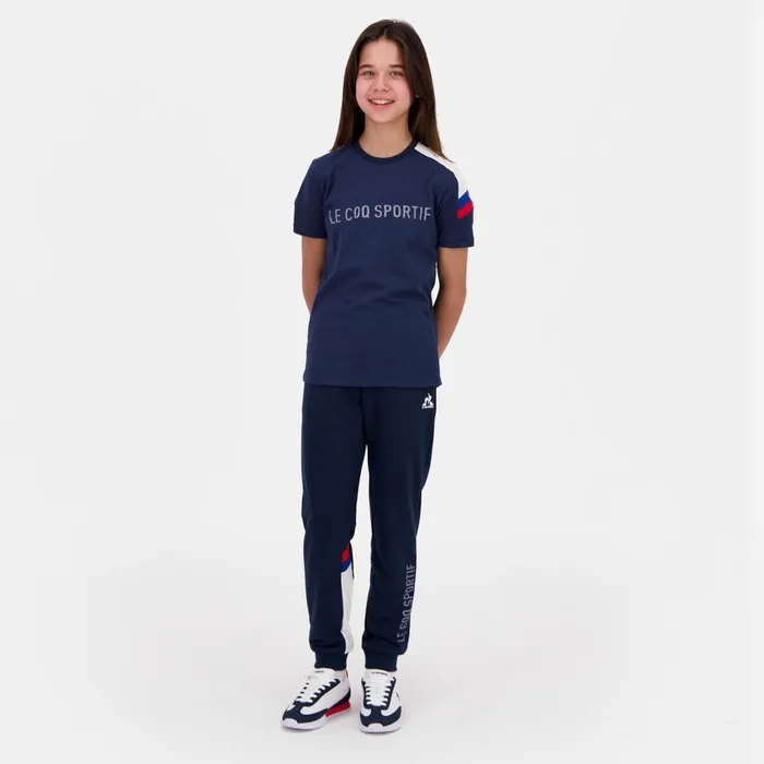 Kids Le Coq Sportif Tshirts Tricolore Tshirt Enfant Blue Light