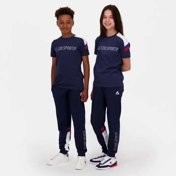Kids Le Coq Sportif Tshirts Tricolore Tshirt Enfant Blue Light