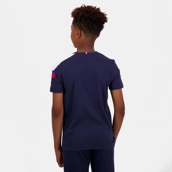 Kids Le Coq Sportif Tshirts Tricolore Tshirt Enfant Blue Light