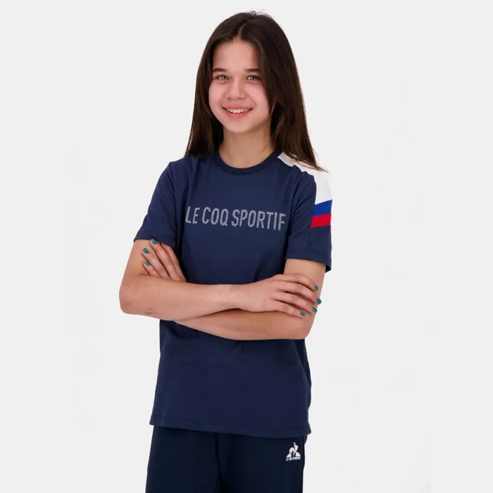 Kids Le Coq Sportif Tshirts Tricolore Tshirt Enfant Blue Light