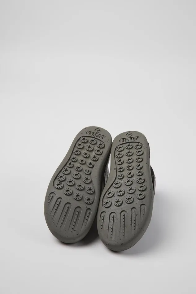 Kids Peu Touring Gray Leather Ankle Boots For Kids Camper Boots Kids Peu Touring Gray Leather Ankle Boots For Kids Camper Boots