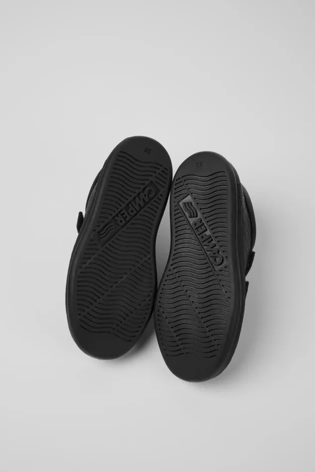 Kids Runner Black Leather And Textile Sneakers Camper Sneakers Kids Runner Black Leather And Textile Sneakers Camper Sneakers
