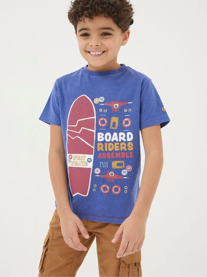 Kids TShirts and Polos Fat Face Board Purple Assembles Jersey TShirt