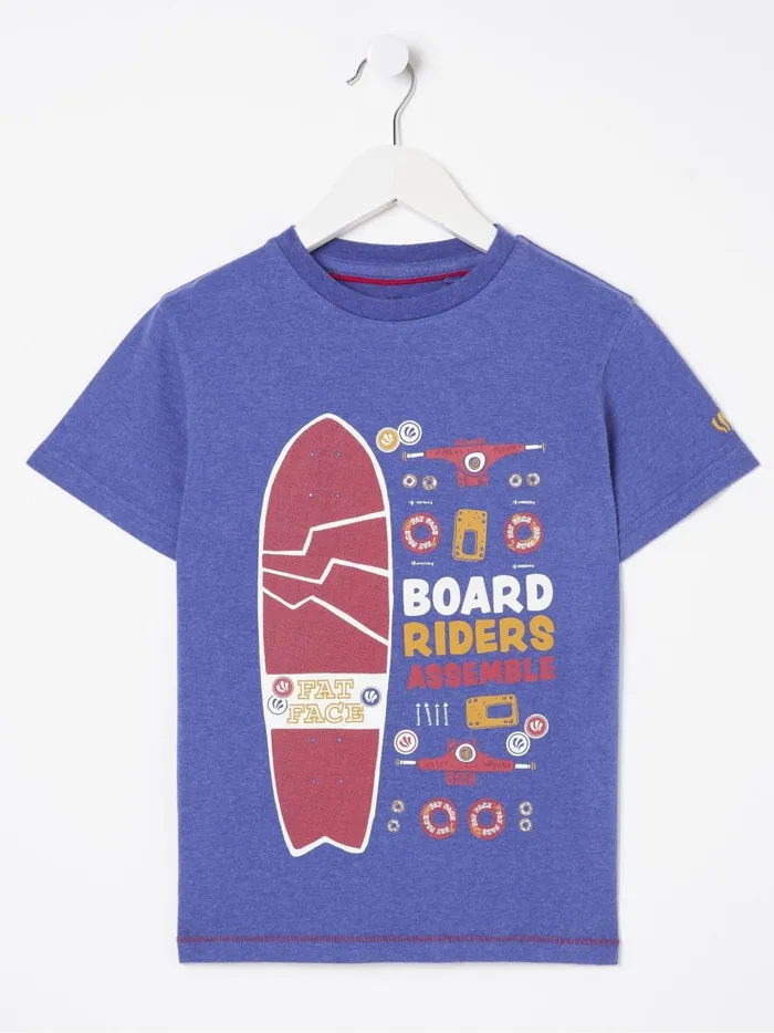 Kids TShirts and Polos Fat Face Board Purple Assembles Jersey TShirt