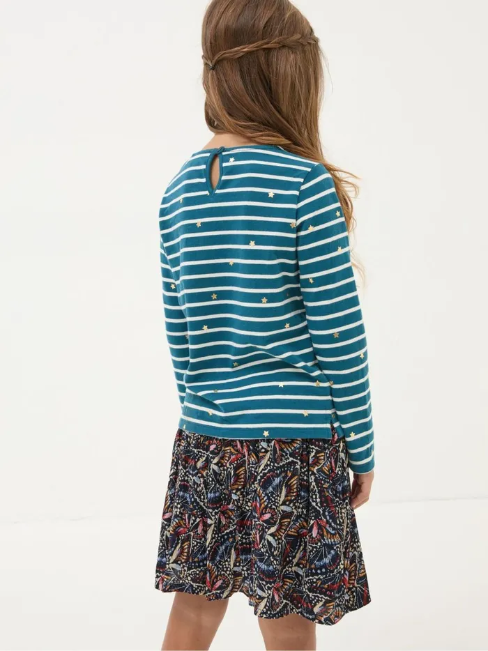 Kids Tops and TShirts Fat Face Blue Star Breton TShirt