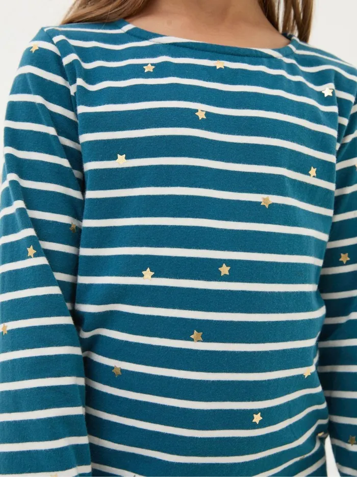 Kids Tops and TShirts Fat Face Blue Star Breton TShirt