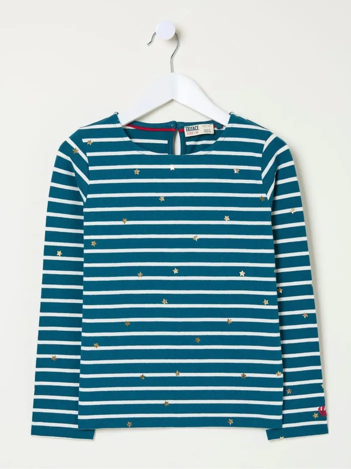 Kids Tops and TShirts Fat Face Blue Star Breton TShirt