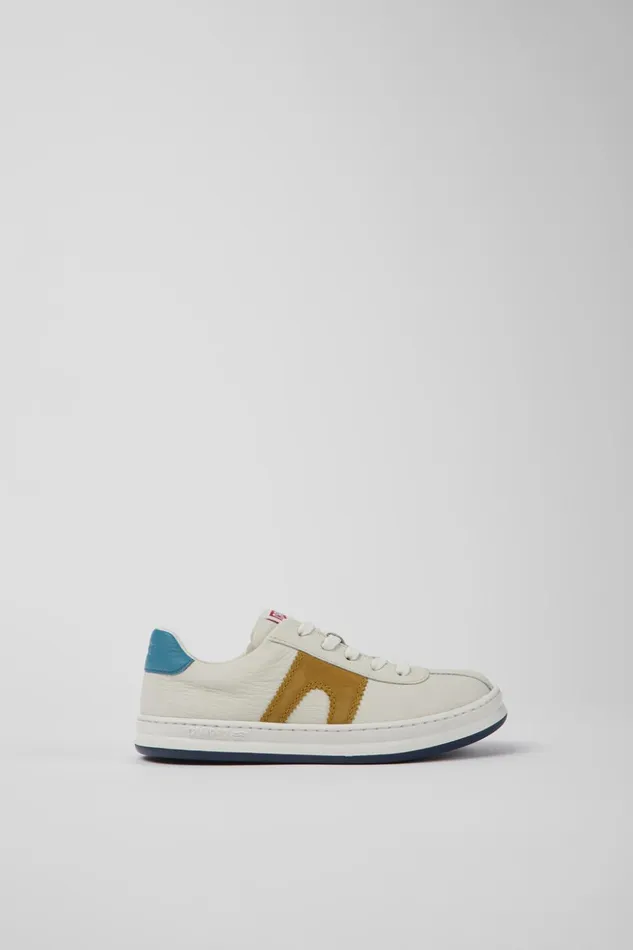 Kids Twins White Leather And Nubuck Sneakers For Kids Camper Sneakers Kids Twins White Leather And Nubuck Sneakers For Kids Camper Sneakers
