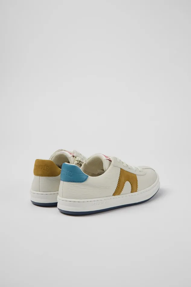 Kids Twins White Leather And Nubuck Sneakers For Kids Camper Sneakers Kids Twins White Leather And Nubuck Sneakers For Kids Camper Sneakers