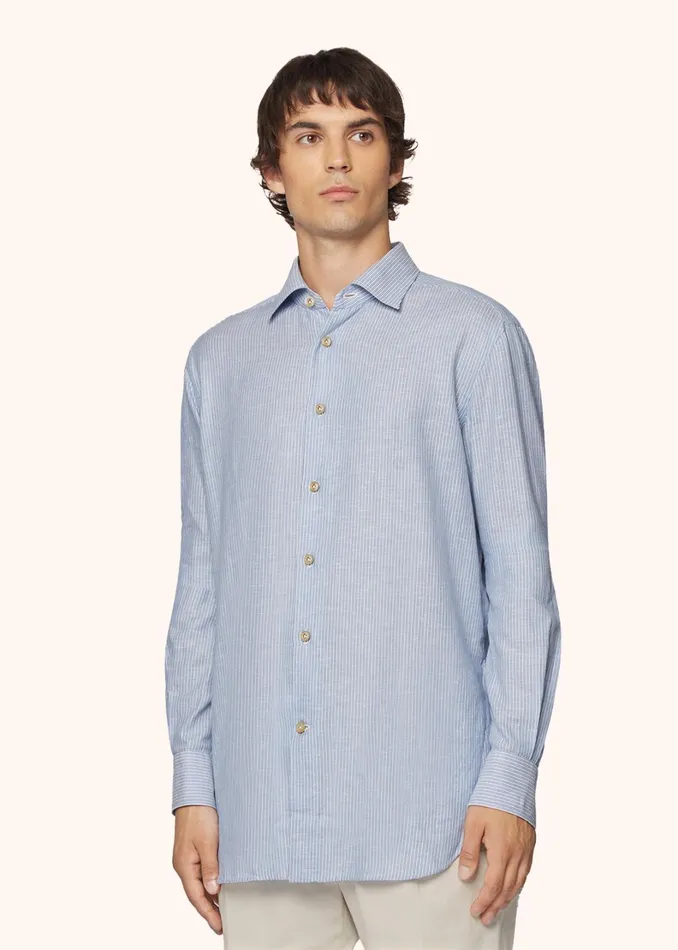 Kiton Shirts STRIPED COTTON SHIRT 8211 Men