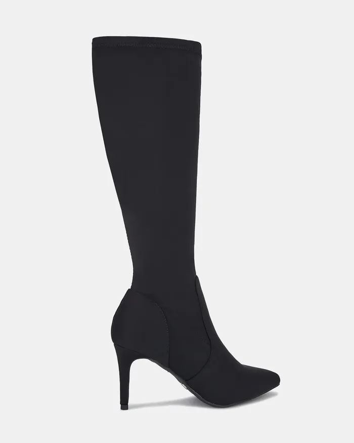 Knee High Boots ORLEANS BLACK NEOPRENE NOVO Shoes Women