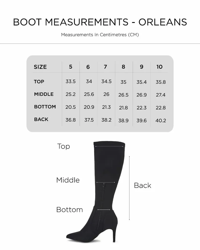Knee High Boots ORLEANS BLACK NEOPRENE NOVO Shoes Women