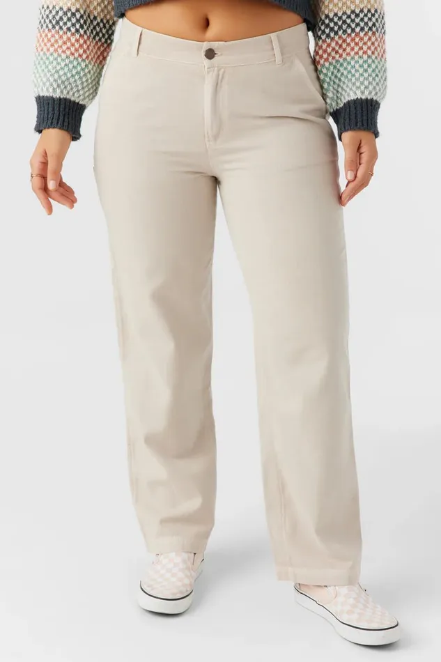 KREE COTTON TWILL UTILITY PANTS Cement Women O039NEILL Collections