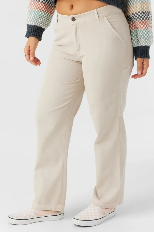 KREE COTTON TWILL UTILITY PANTS Cement Women O039NEILL Collections
