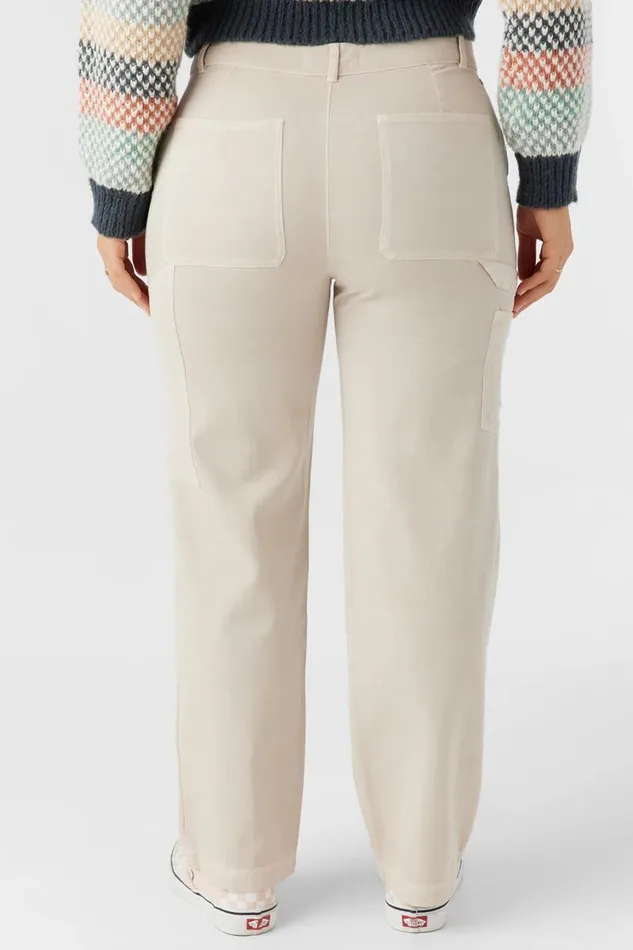 KREE COTTON TWILL UTILITY PANTS Cement Women O039NEILL Collections