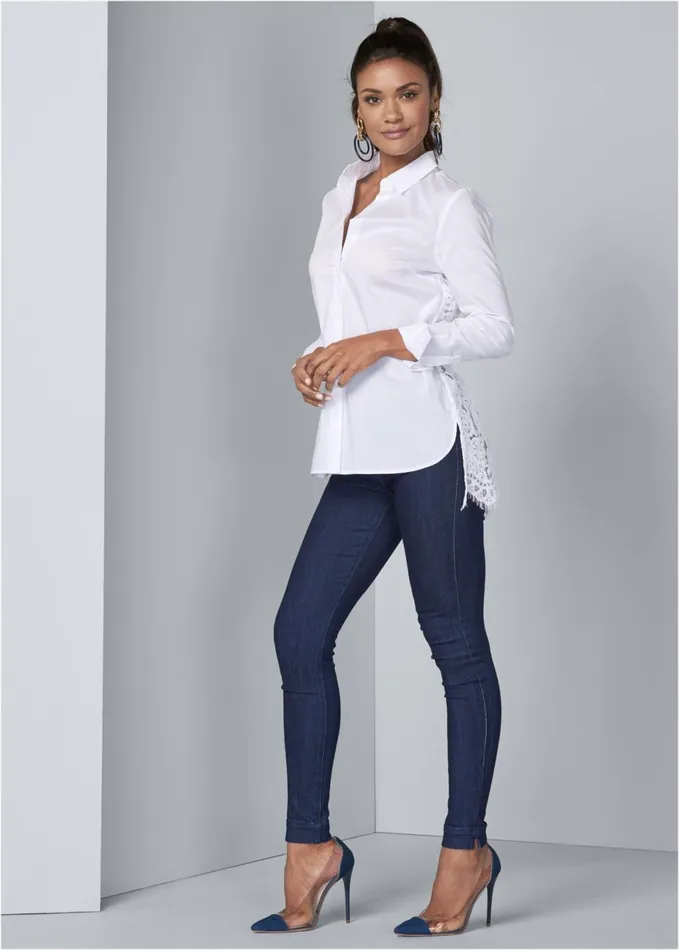 LACE BACK BLOUSE White Women VENUS Blouses