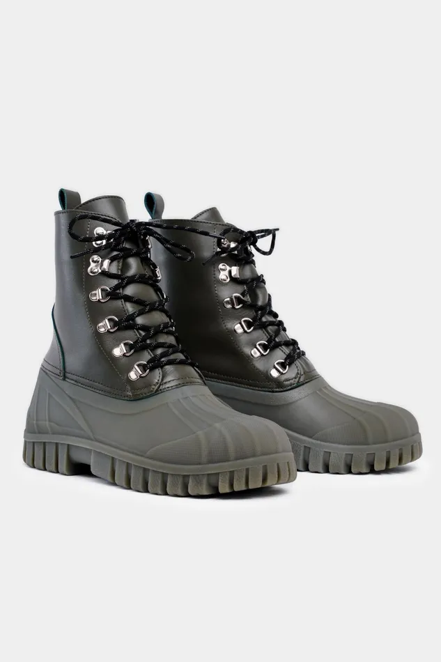 Lace Up Boots Women Stutterheim Patrol Boot Leather Green