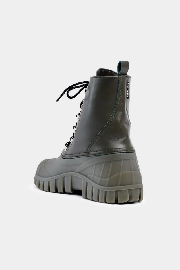 Lace Up Boots Women Stutterheim Patrol Boot Leather Green