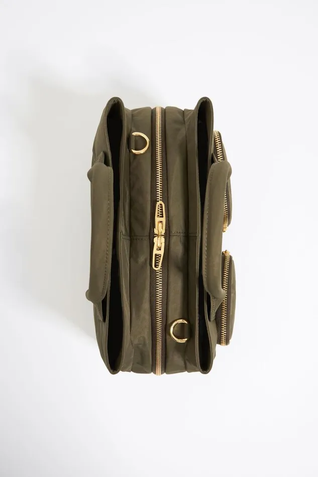 Large Khaki Nylon Pocket Handbag Khaki Women Bimba Y Lola Handbags Large Khaki Nylon Pocket Handbag Khaki Women Bimba Y Lola Handbags