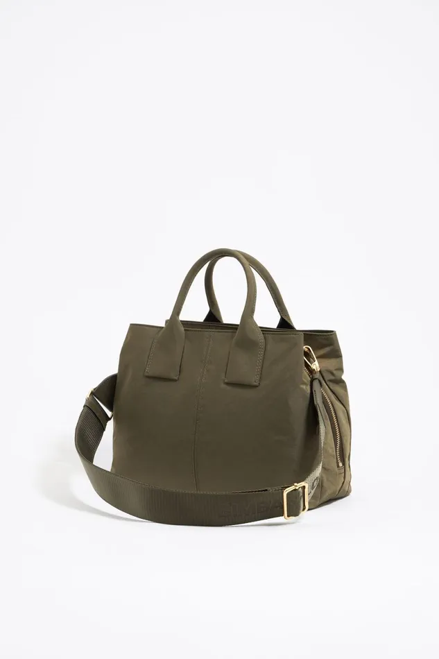 Large Khaki Nylon Pocket Handbag Khaki Women Bimba Y Lola Handbags Large Khaki Nylon Pocket Handbag Khaki Women Bimba Y Lola Handbags