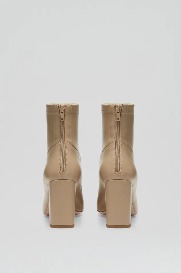Leather Women Scanlan Theodore STRETCH ANKLE BOOT 85 Nude Leather Women Scanlan Theodore STRETCH ANKLE BOOT 85 Nude