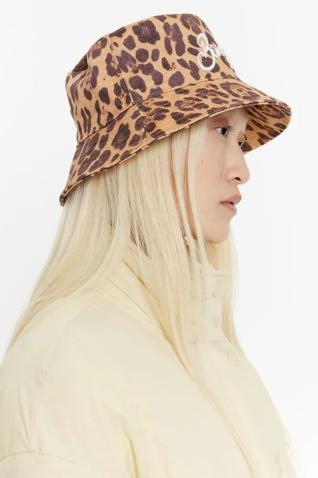 Leopard Cotton Bucket Hat Leopard Natural Women Bimba Y Lola Hats And Caps Leopard Cotton Bucket Hat Leopard Natural Women Bimba Y Lola Hats And Caps