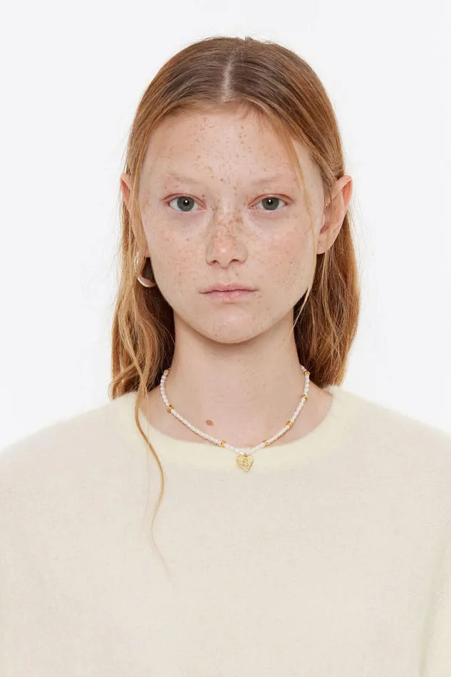 Letter U Heart And Pearl Necklace Gold Women Bimba Y Lola Alphabet Letter U Heart And Pearl Necklace Gold Women Bimba Y Lola Alphabet
