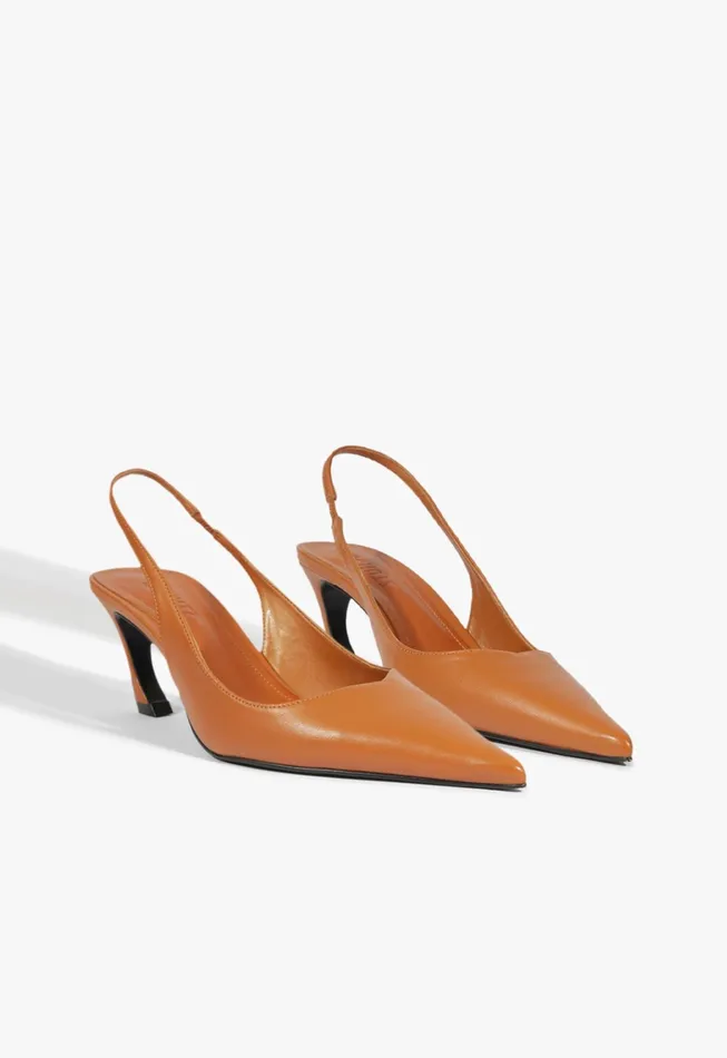 Lexi Sling Mid Pump Brown Women Schutz Shoes