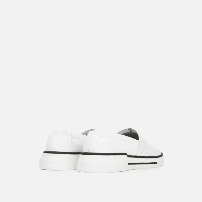 Liam Leather SlipOn Stripe Sneaker White Men Kenneth Cole Sneakers