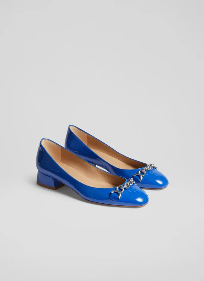 LK Bennett Blakely Ecru Patent Snaffle Pumps Women Flats
