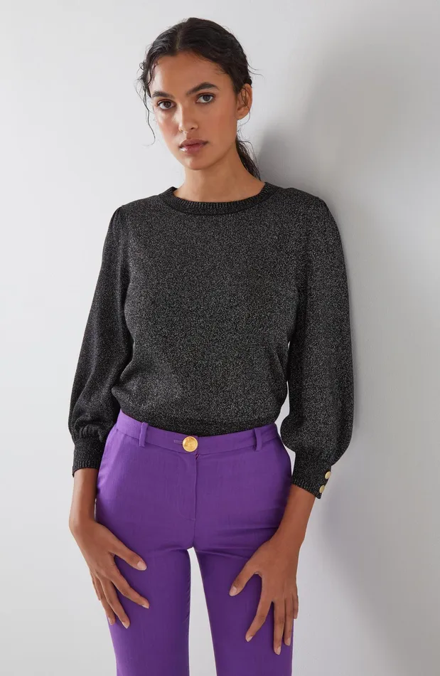 LK Bennett Diana Orange Cotton And Sustainably Sourced Merino Jumper Women Knitwear