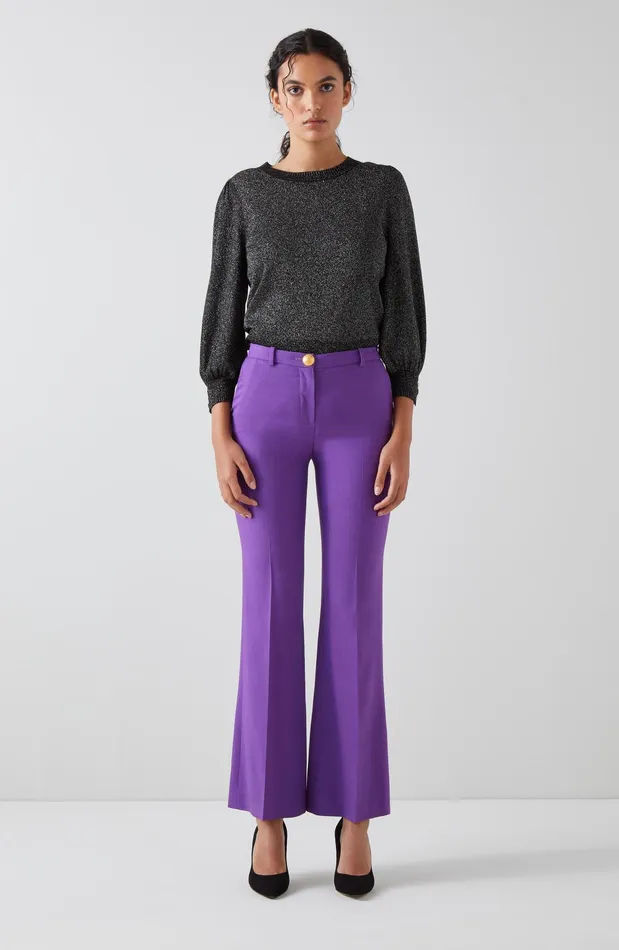 LK Bennett Diana Orange Cotton And Sustainably Sourced Merino Jumper Women Knitwear