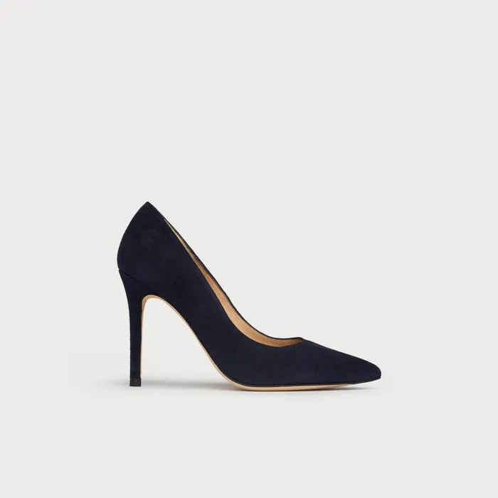 LK Bennett Fern Beige Suede Pointed Toe Courts Women Court Shoes