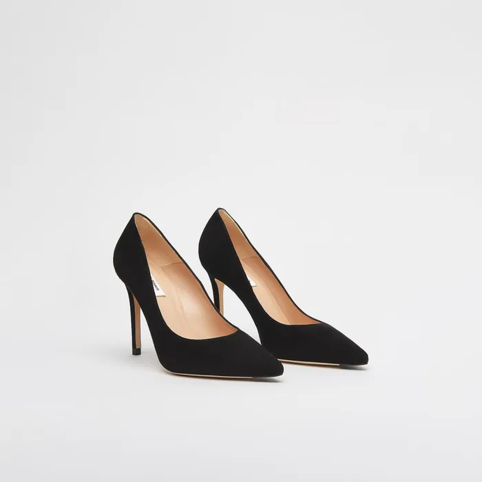 LK Bennett Fern Beige Suede Pointed Toe Courts Women Court Shoes